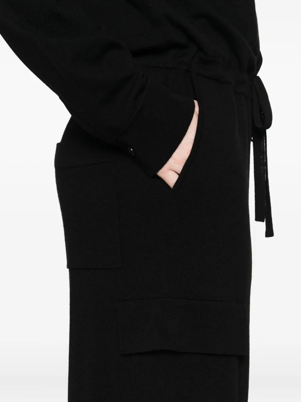 P.a.r.o.s.h Pocket-detailed Buttoned Jumpsuit In Black