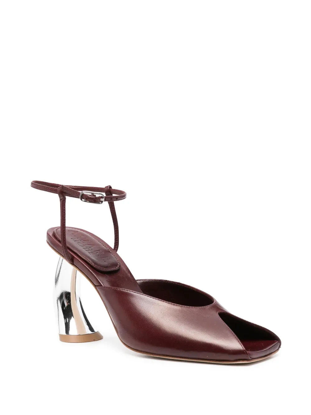 A.W.A.K.E. Mode 85mm Giustine metallic-heel peep-toe pumps | Heeled Pumps | Image 2