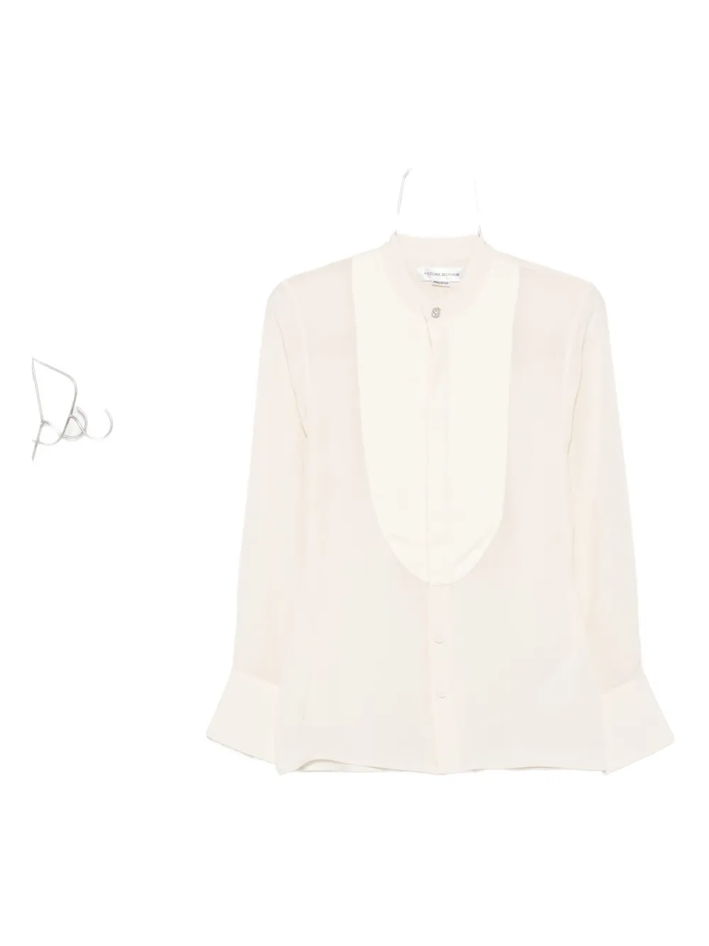 panelled silk blouse
