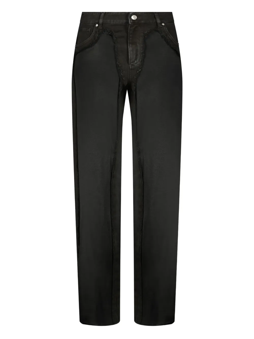 Blumarine frayed-detailing jeans | Black | Image 1