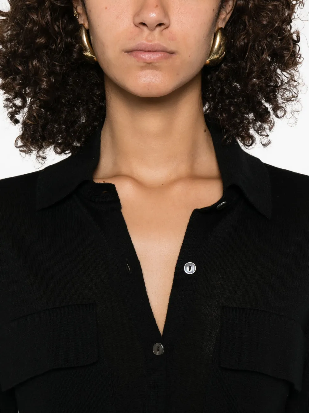P.A.R.O.S.H. Button-up romper Zwart