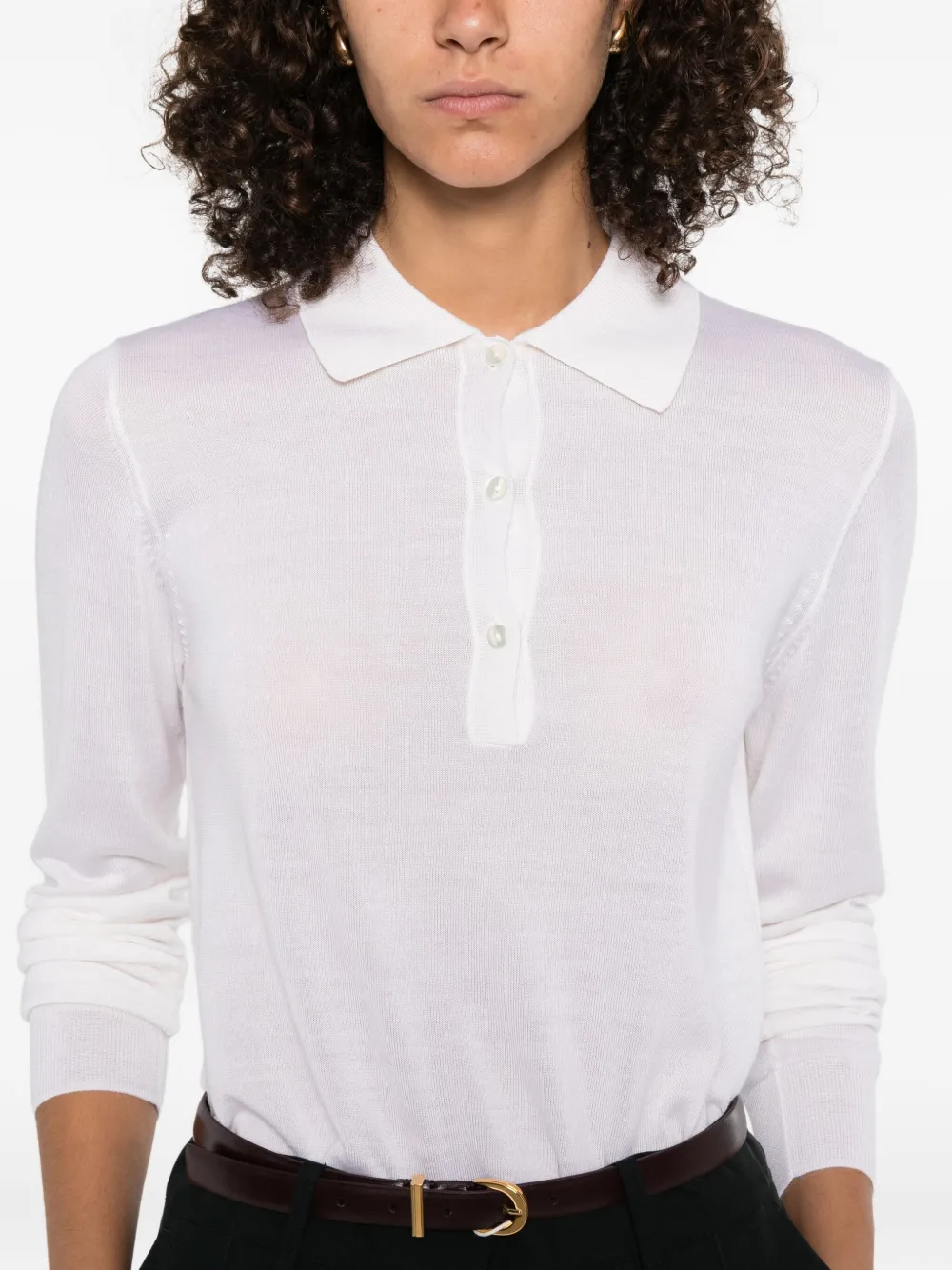 P.A.R.O.S.H. Polotop met lange mouwen Wit