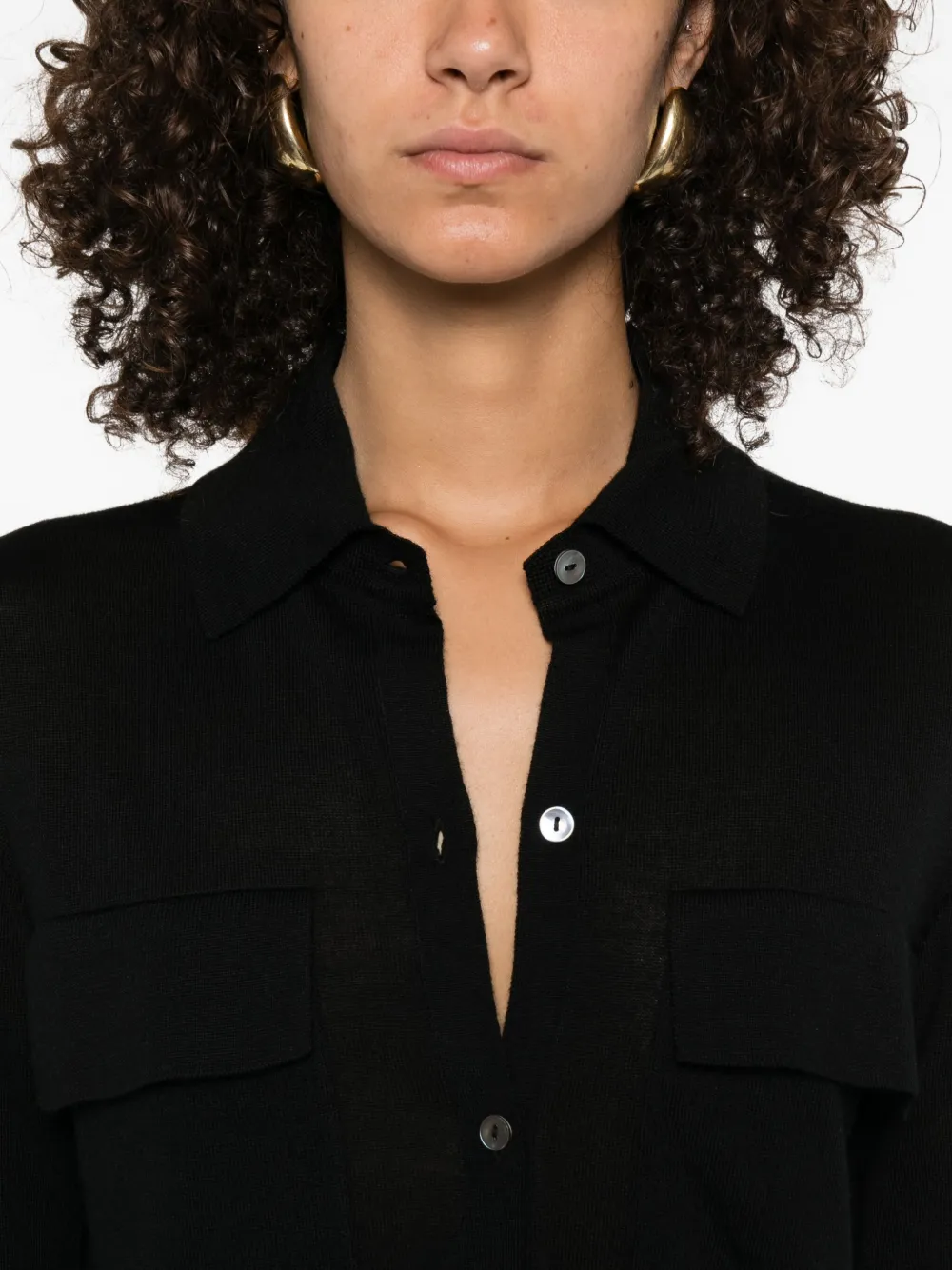 P.A.R.O.S.H. Vest met knopen Zwart