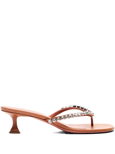 Amina Muaddi 45mm Gigi crystal-embellished sandals