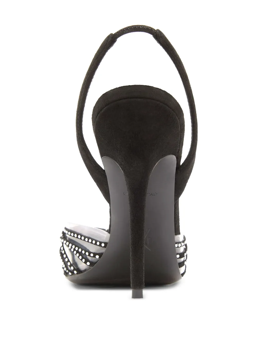Amina Muaddi Lori slingback pumps met kralen Zwart