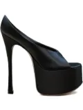 Amina Muaddi Anok satin platform pumps - Black
