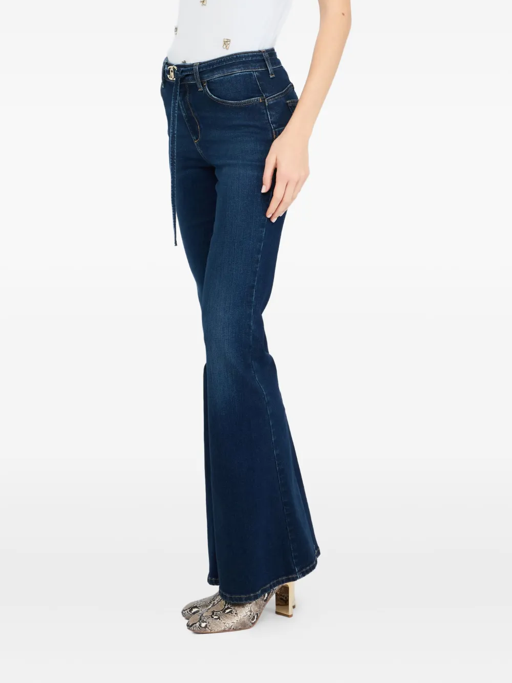 LIU JO belt-detail jeans Blauw