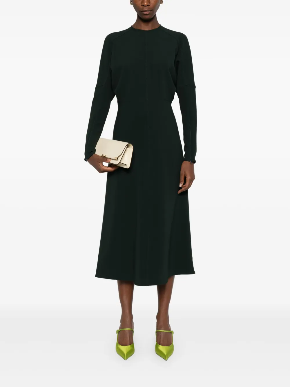 Victoria Beckham Jurk met lange mouwen Groen
