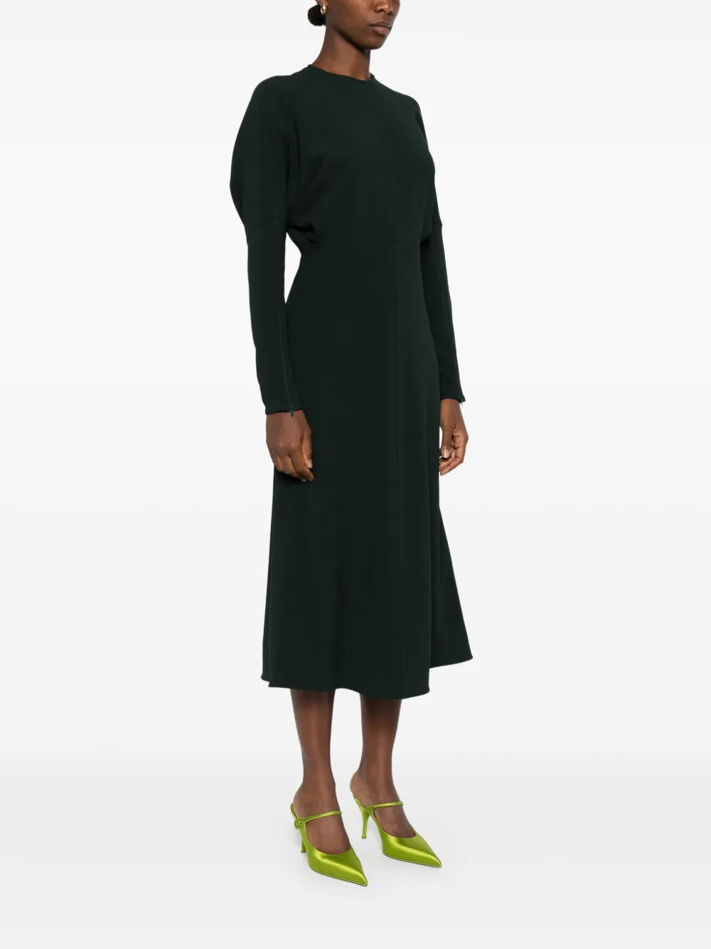 Victoria Beckham Jurk met lange mouwen Groen