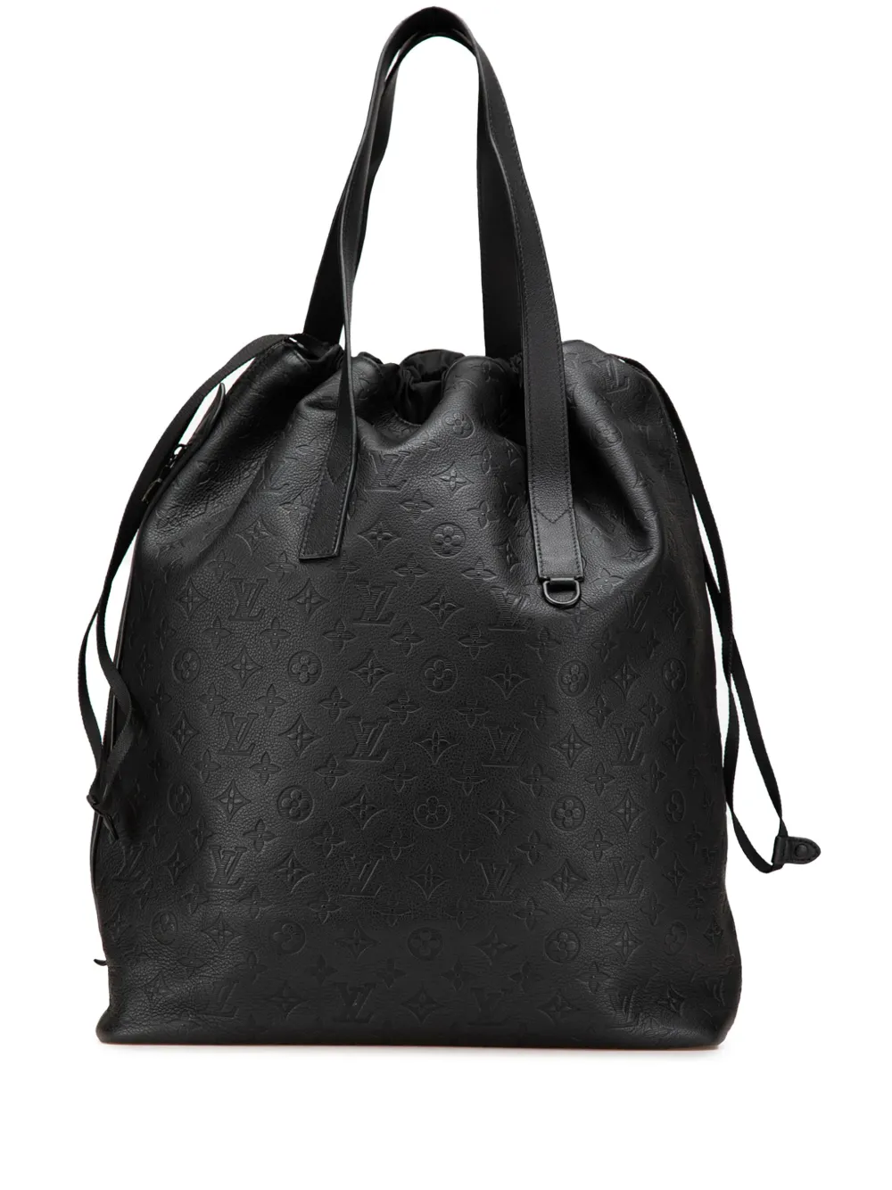 Louis Vuitton Pre-Owned 2021-2024 Monogram Shadow Helmet Bag tote bag | Black | Image 1