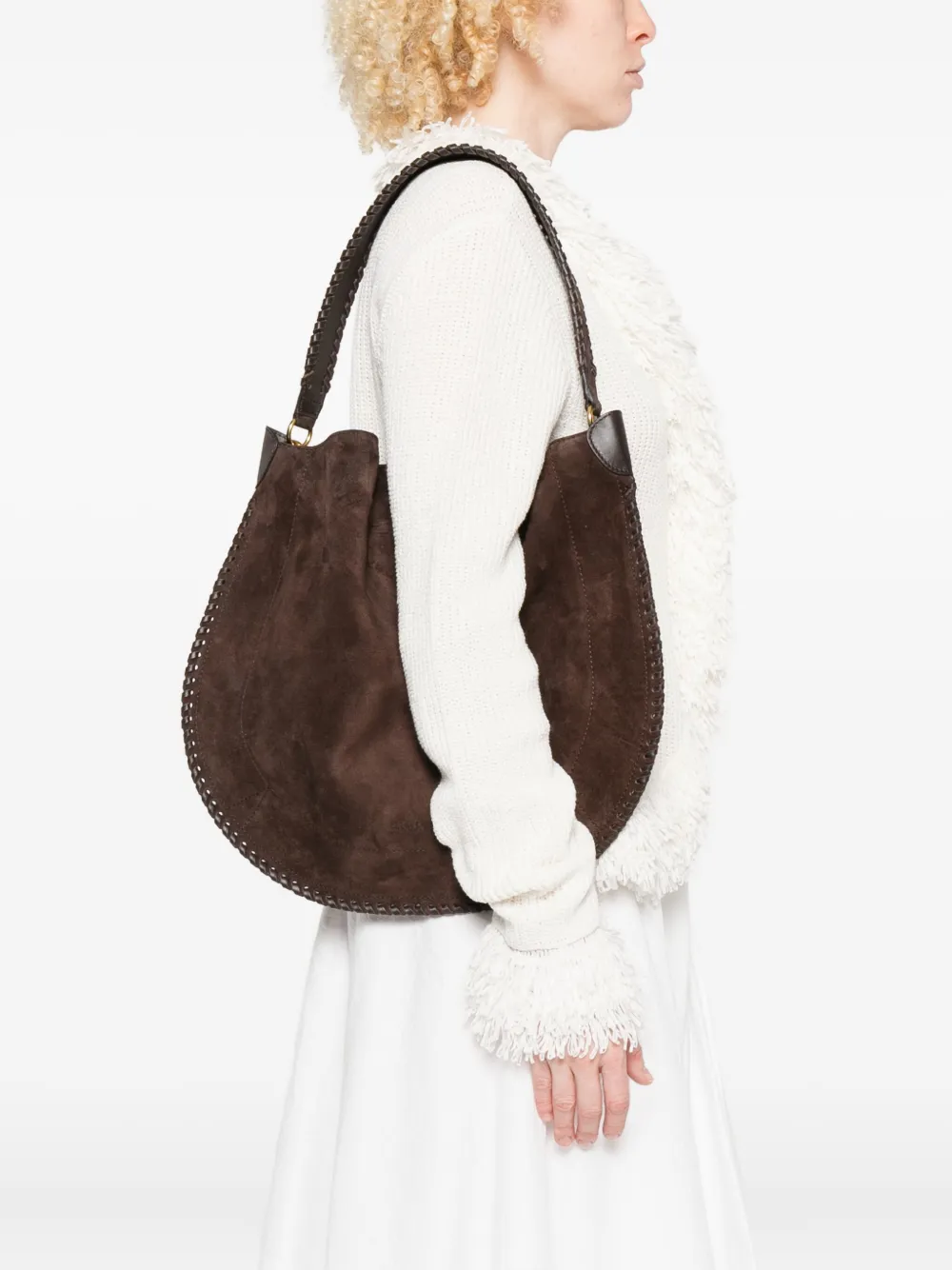 ISABEL MARANT Oskan suede shoulder bag - Bruin