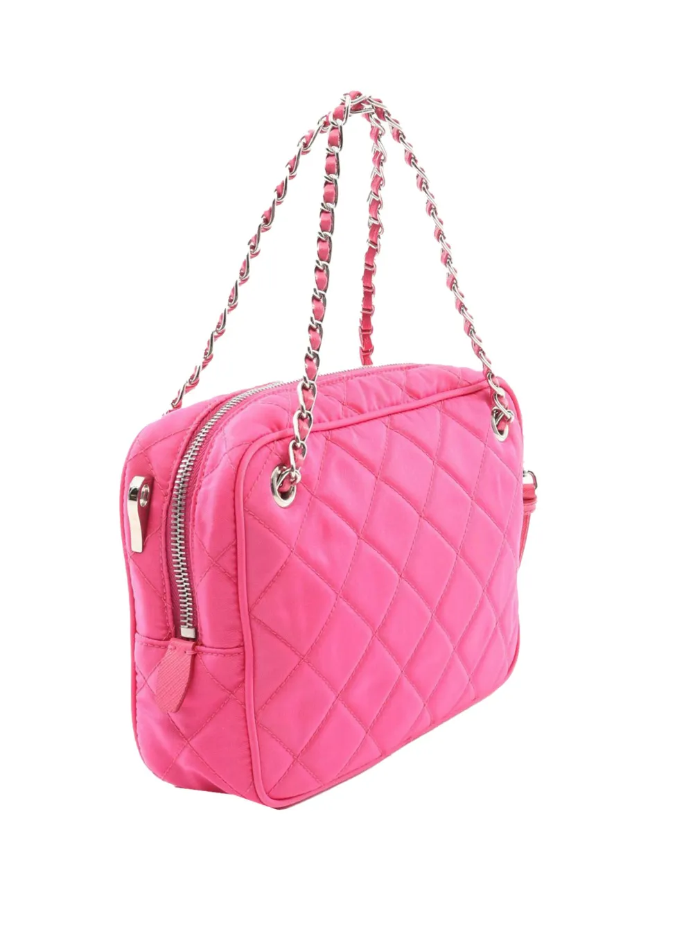 Pre-owned Prada 2013-2025 Impuntu Tessuto Camera Bag Satchel