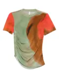 SIR. print buttoned top - Green