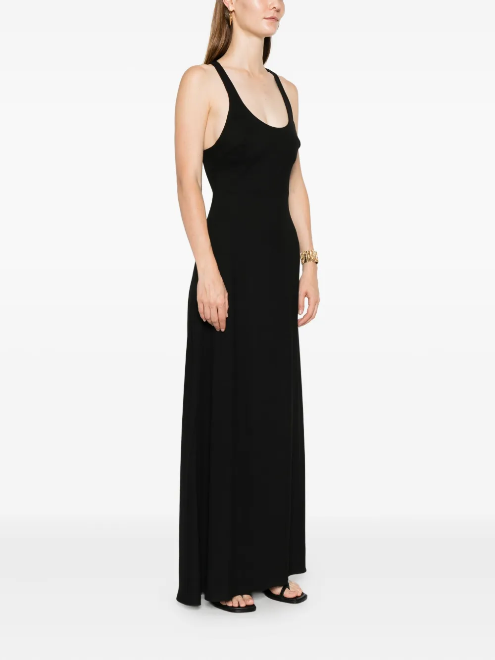  Matteau Fluid Racer-back Maxi Dress - Black 
