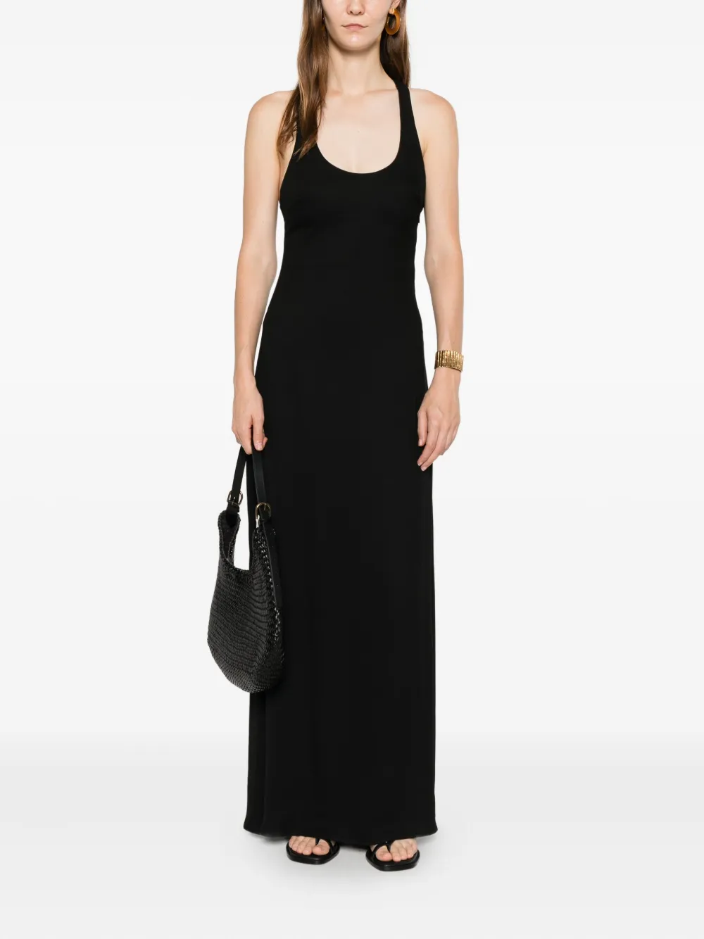 Matteau Fluid maxi-jurk met racerback - Zwart