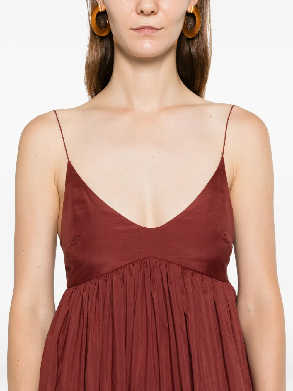 Matteau Voluminous Bralette midi-jurk Bruin