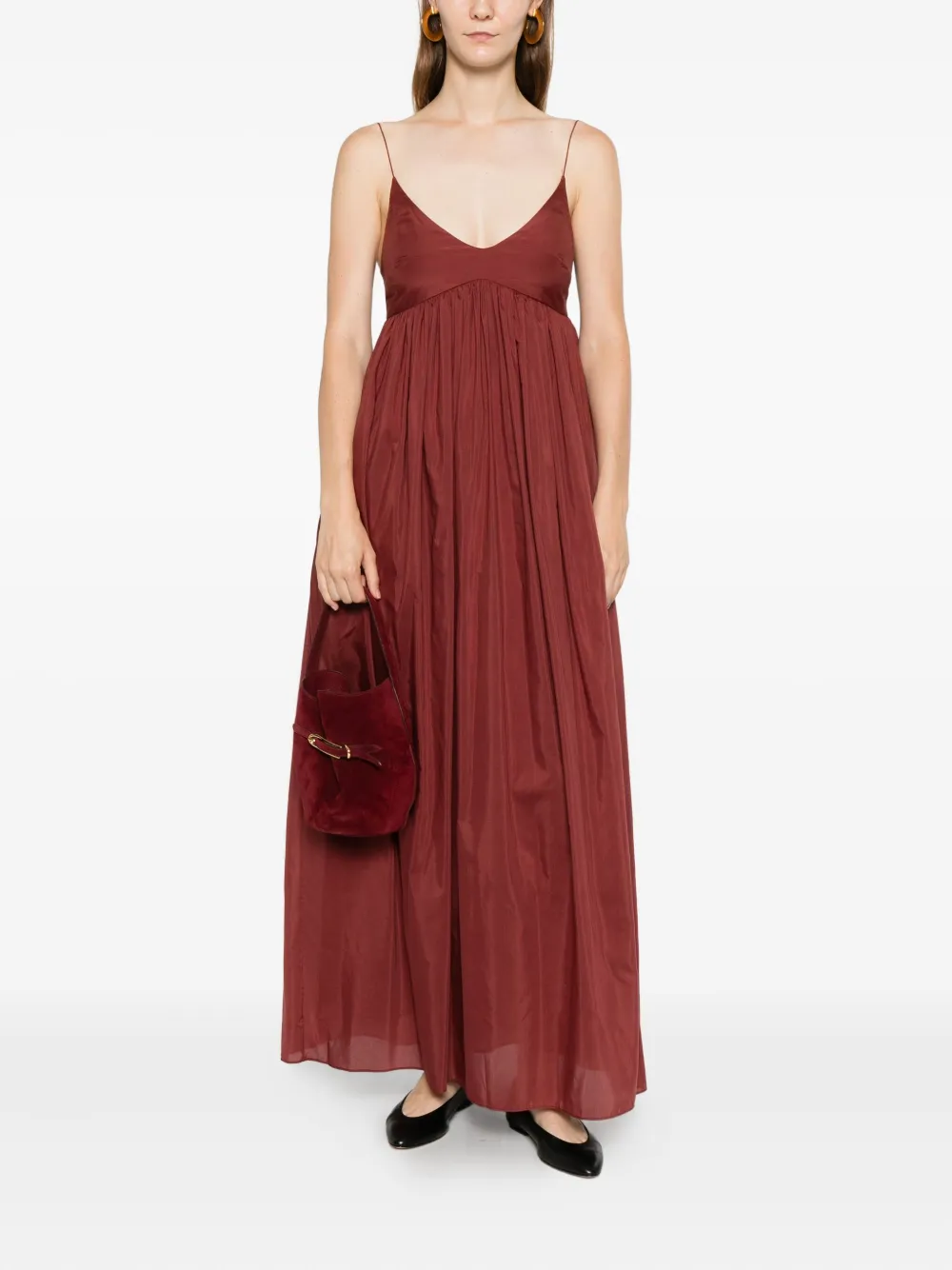 Matteau Voluminous Bralette midi-jurk - Bruin