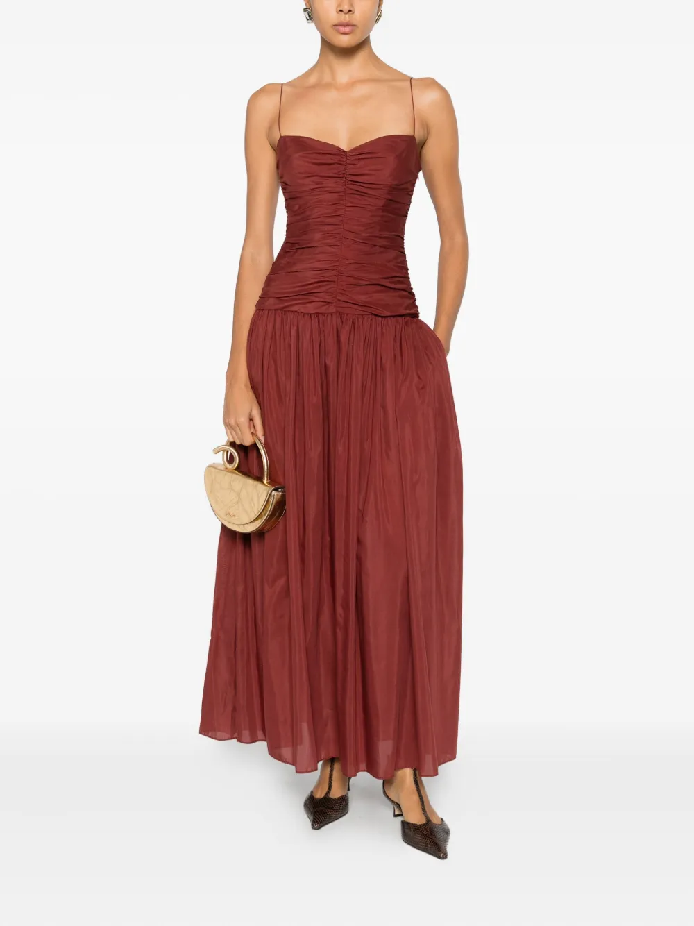 Matteau Maxi-jurk met verlaagde taille - Bruin