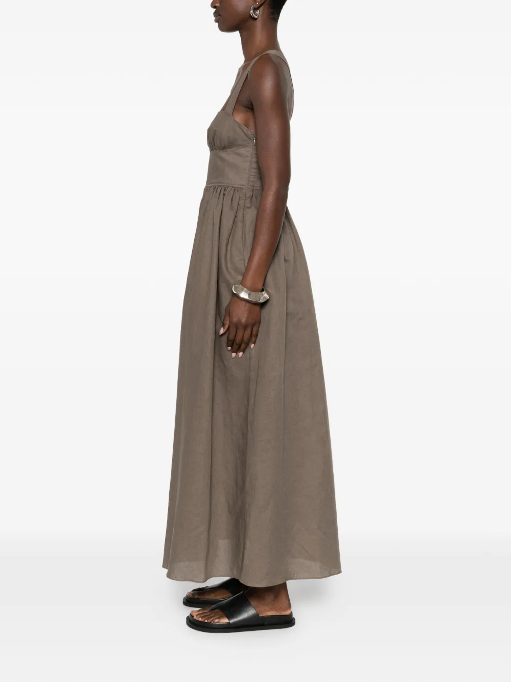  Matteau Crossback Maxi Dress - Brown 