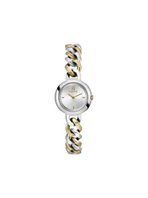 Montre Femme Furla Pin Acier Inoxydable Doré - Bracelet Milanais 38mm, Quartz, Neuve Avec étuis