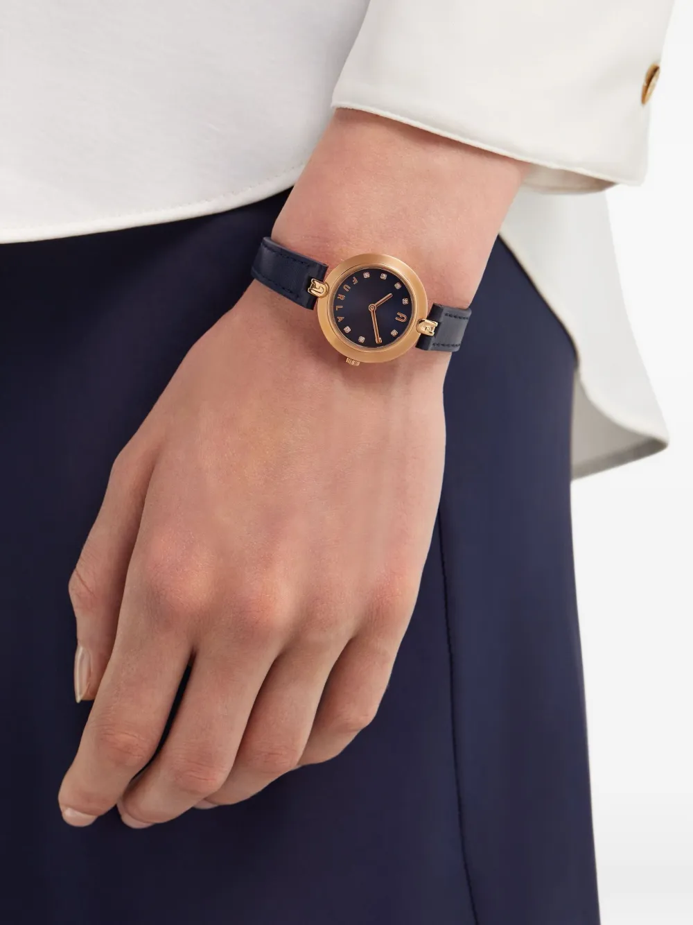 Furla Logo Links 28 mm - Blauw