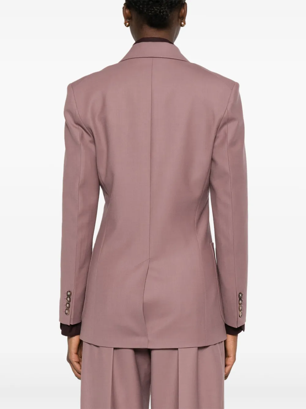 Victoria Beckham Blazer met enkele rij knopen Paars