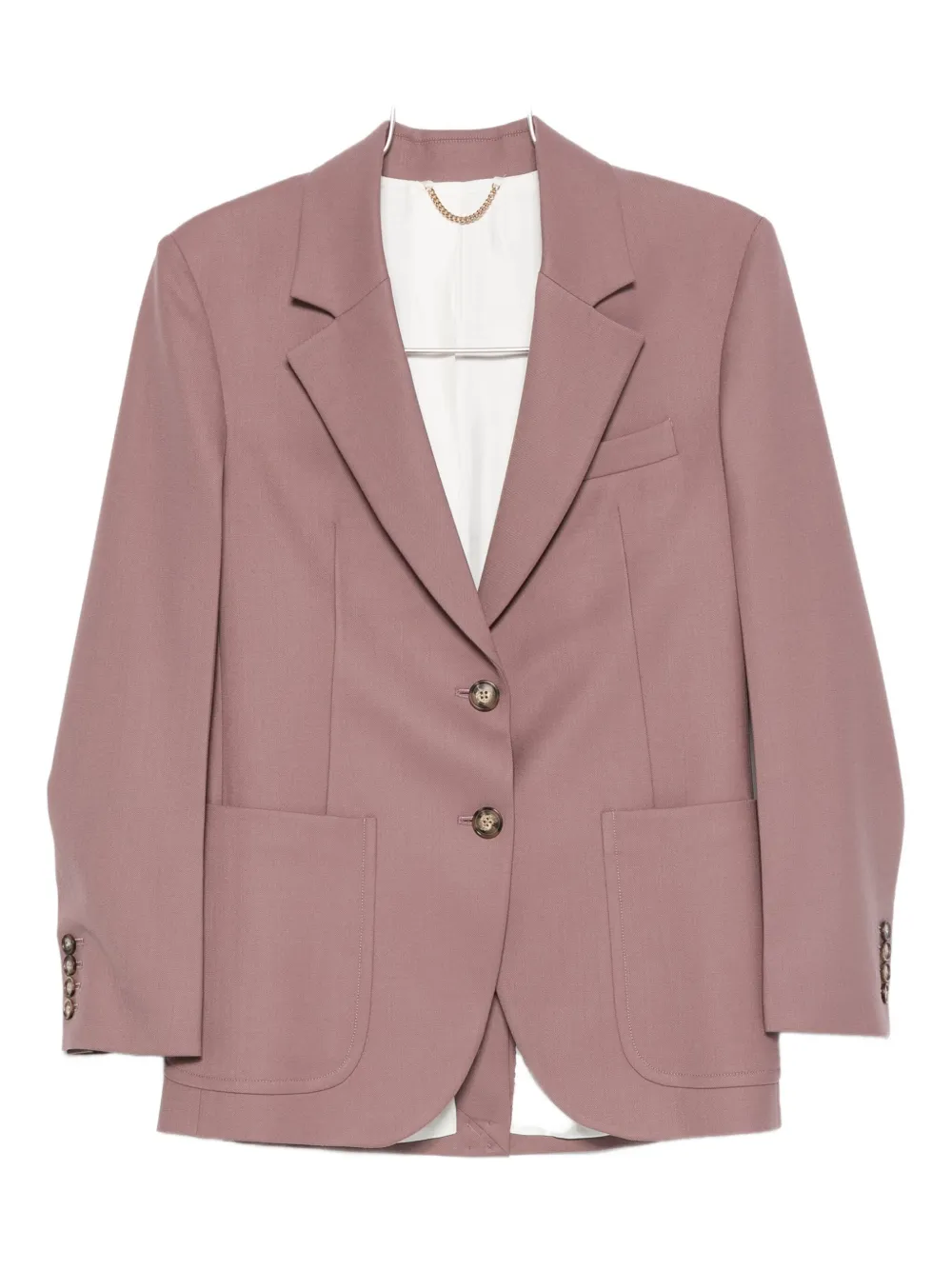 Victoria Beckham Blazer met enkele rij knopen Paars