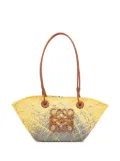 Loewe Pre-Owned 2022 Paula Ibiza Small Anagram Degrade Raffia Basket tote bag - Yellow