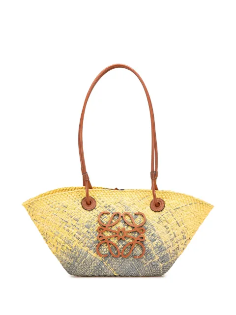 Loewe Pre-Owned tote Paula Ibiza pequeña de rafia con anagrama degradado 2022