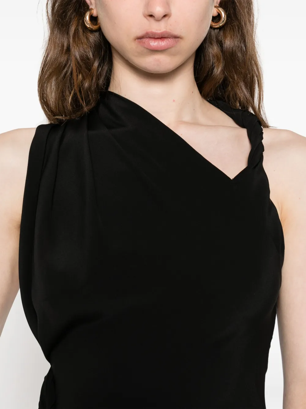 Victoria Beckham Asymmetrische zijden jurk Zwart