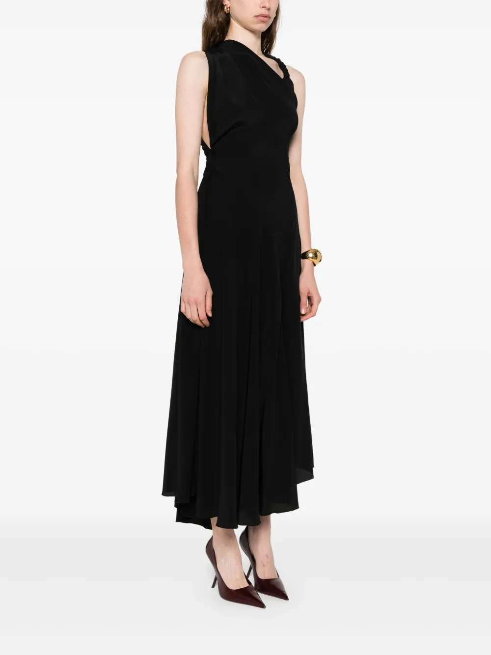 Victoria Beckham Asymmetrische zijden jurk Zwart
