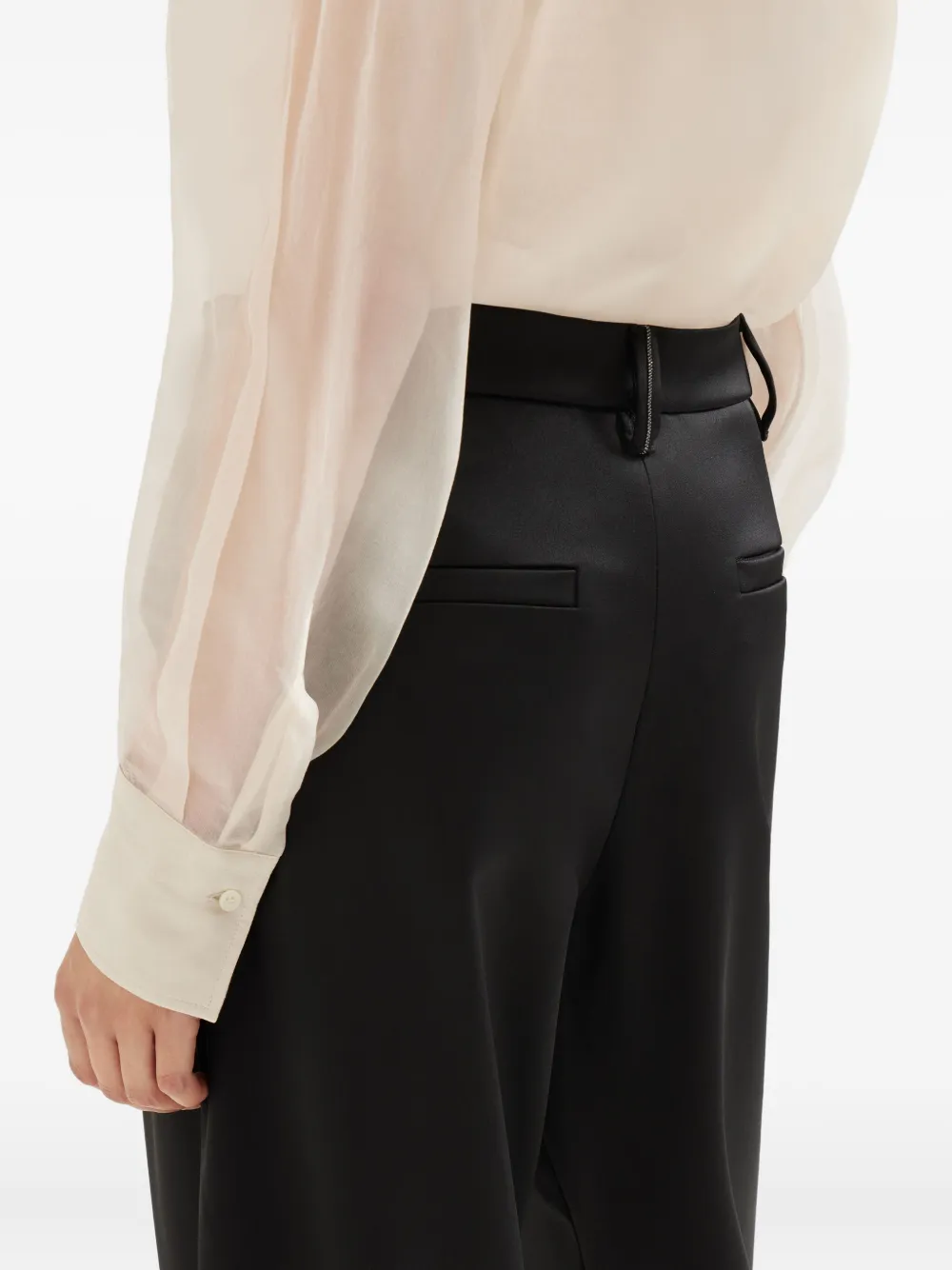 Brunello Cucinelli pleated-front tailored trousers Zwart