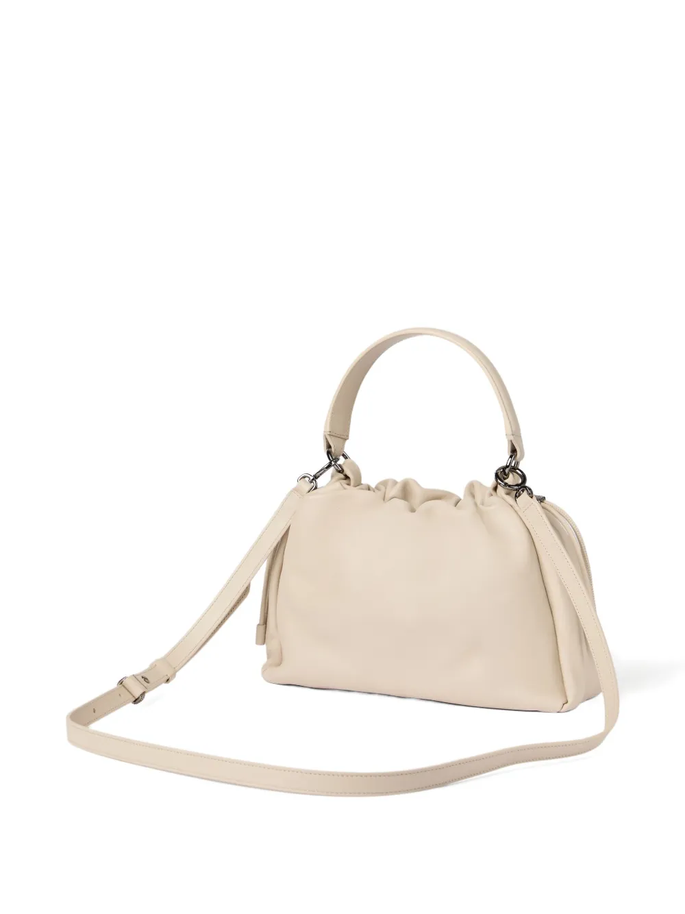 Brunello Cucinelli Mellow kleine leren bucket-tas Beige