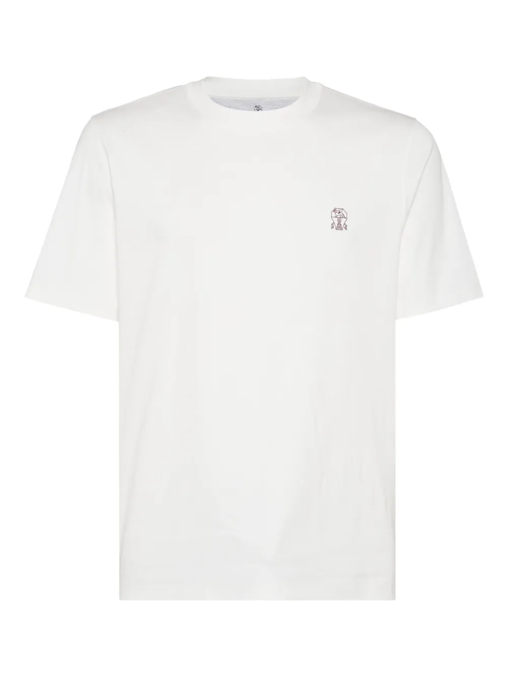 Brunello Cucinelli T-shirt met logoprint Beige