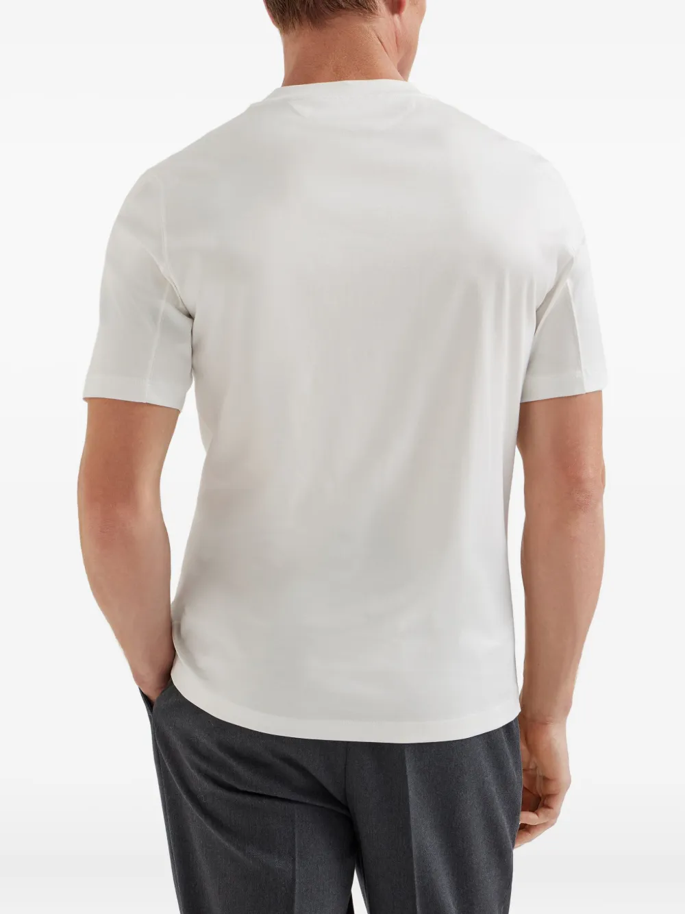Brunello Cucinelli T-shirt met logoprint Beige