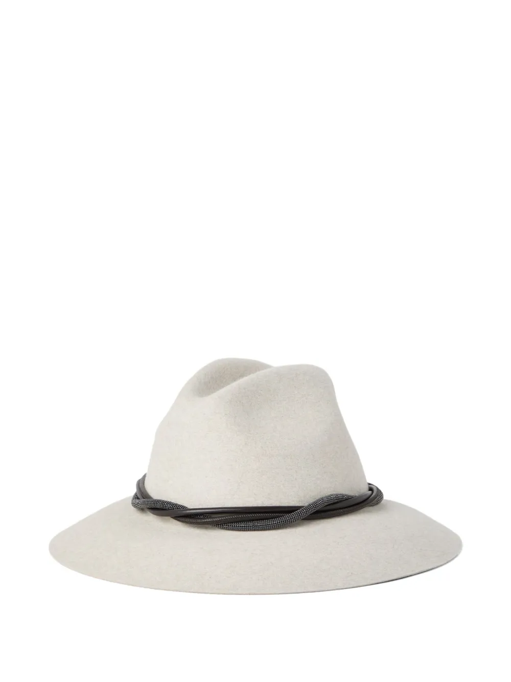 Brunello Cucinelli Vilten fedora hoed Beige