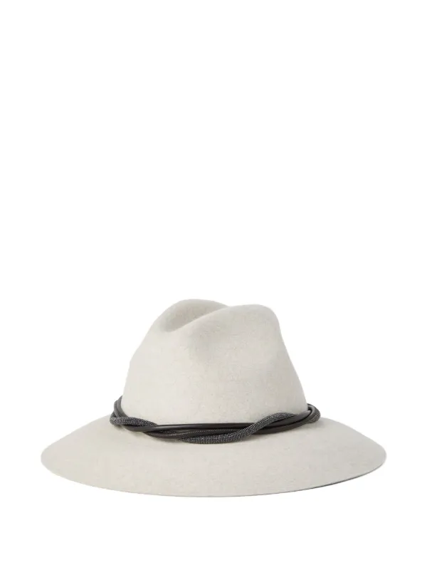 Brunello Cucinelli フェドーラハット | ニュートラル | FARFETCH JP