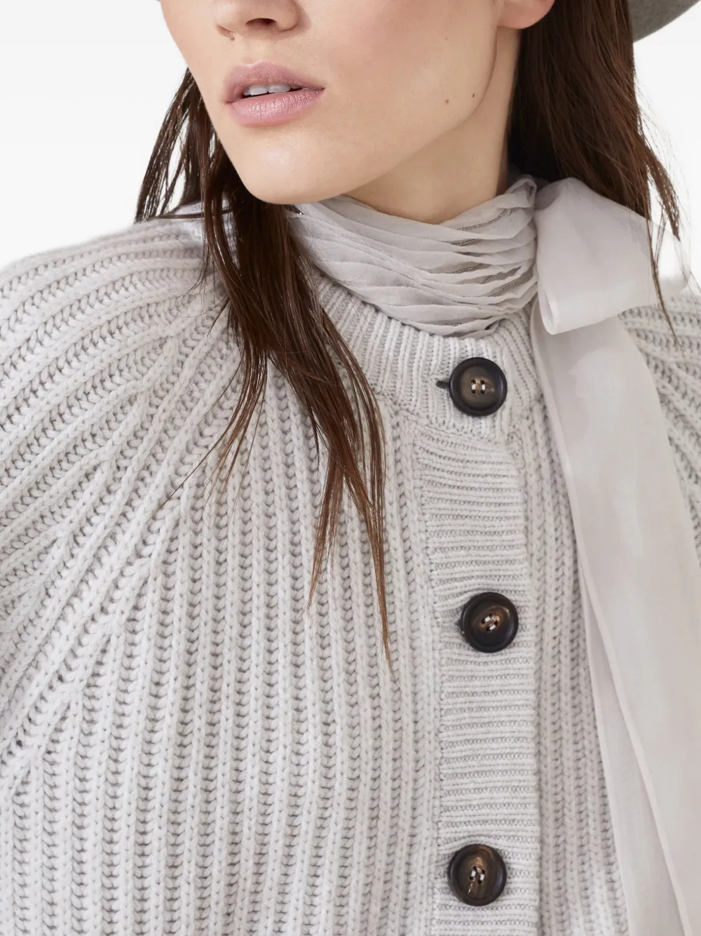 Brunello Cucinelli Vilten fedora hoed Beige
