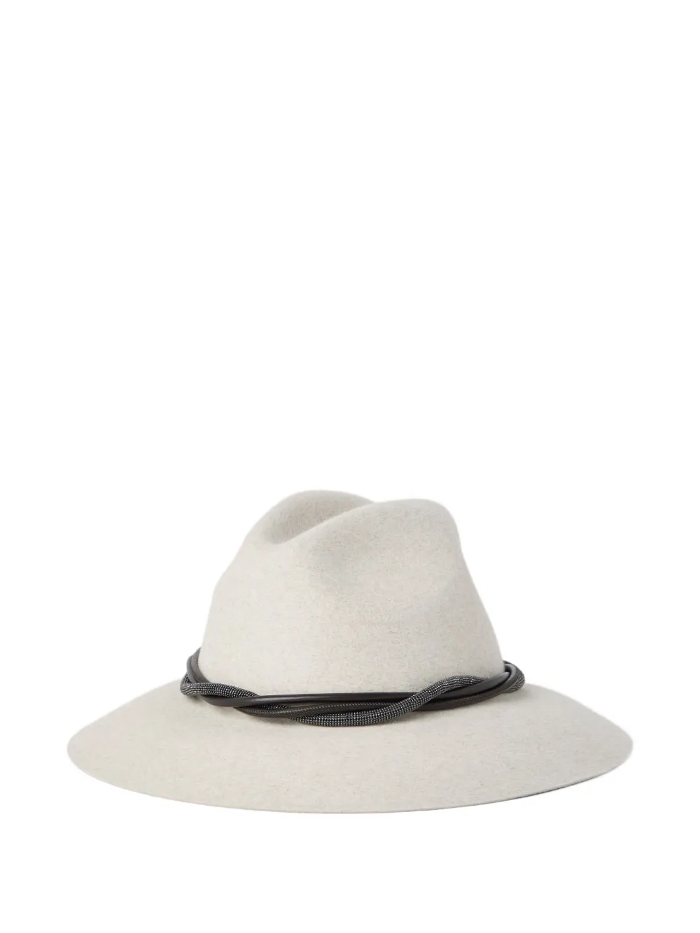 Brunello Cucinelli Vilten fedora hoed Beige