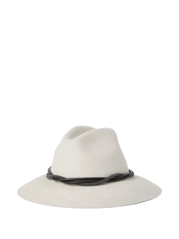 Brunello Cucinelli フェドーラハット | ニュートラル | FARFETCH JP