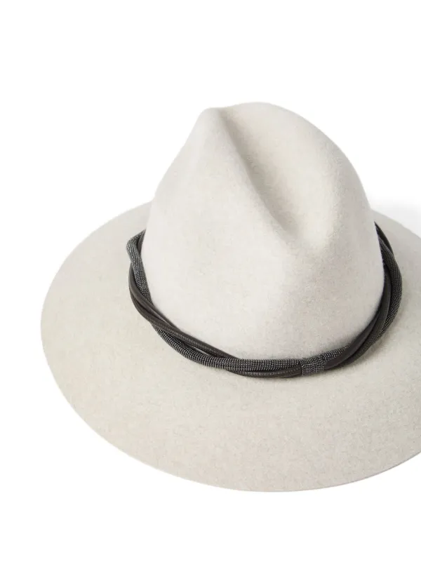BRUNELLO CUCINELLI ブルネロクチネリ フェルトハット Brunello Cucinelli フェドーラハット | ニュートラル | FARFETCH JP