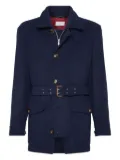 Brunello Cucinelli belted jacket - Blue