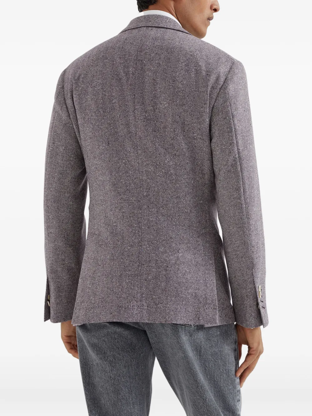 Brunello Cucinelli Blazer met dubbele rij knopen Paars