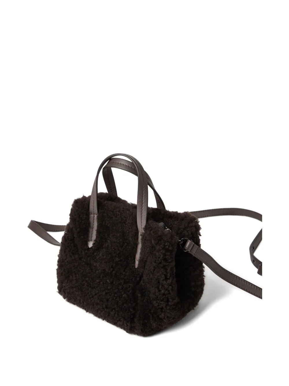 Brunello Cucinelli shearling tote bag Bruin