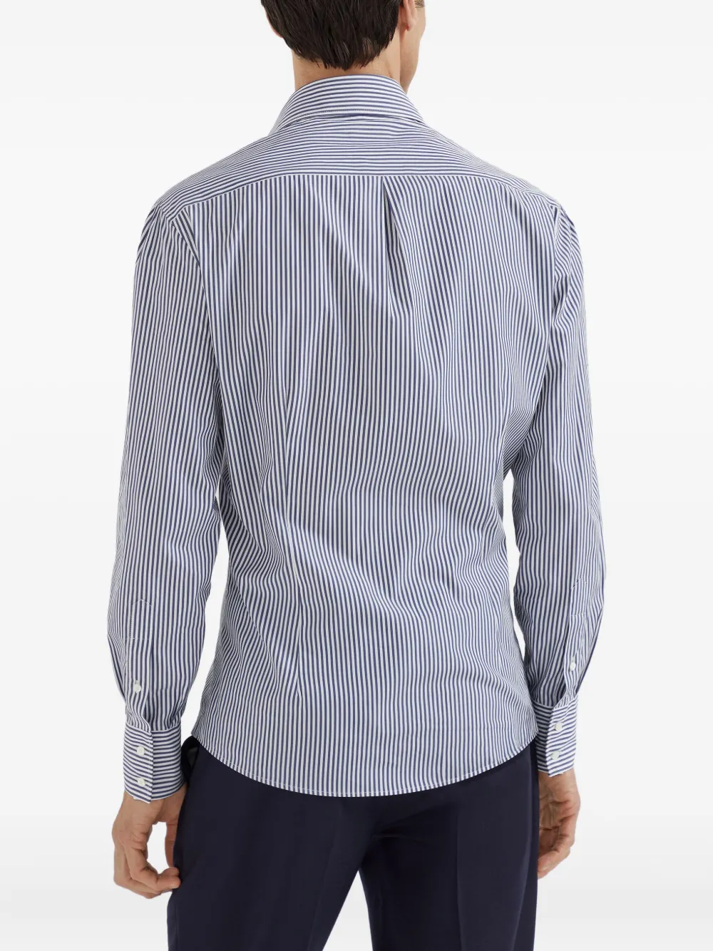 Brunello Cucinelli Gestreept overhemd Blauw