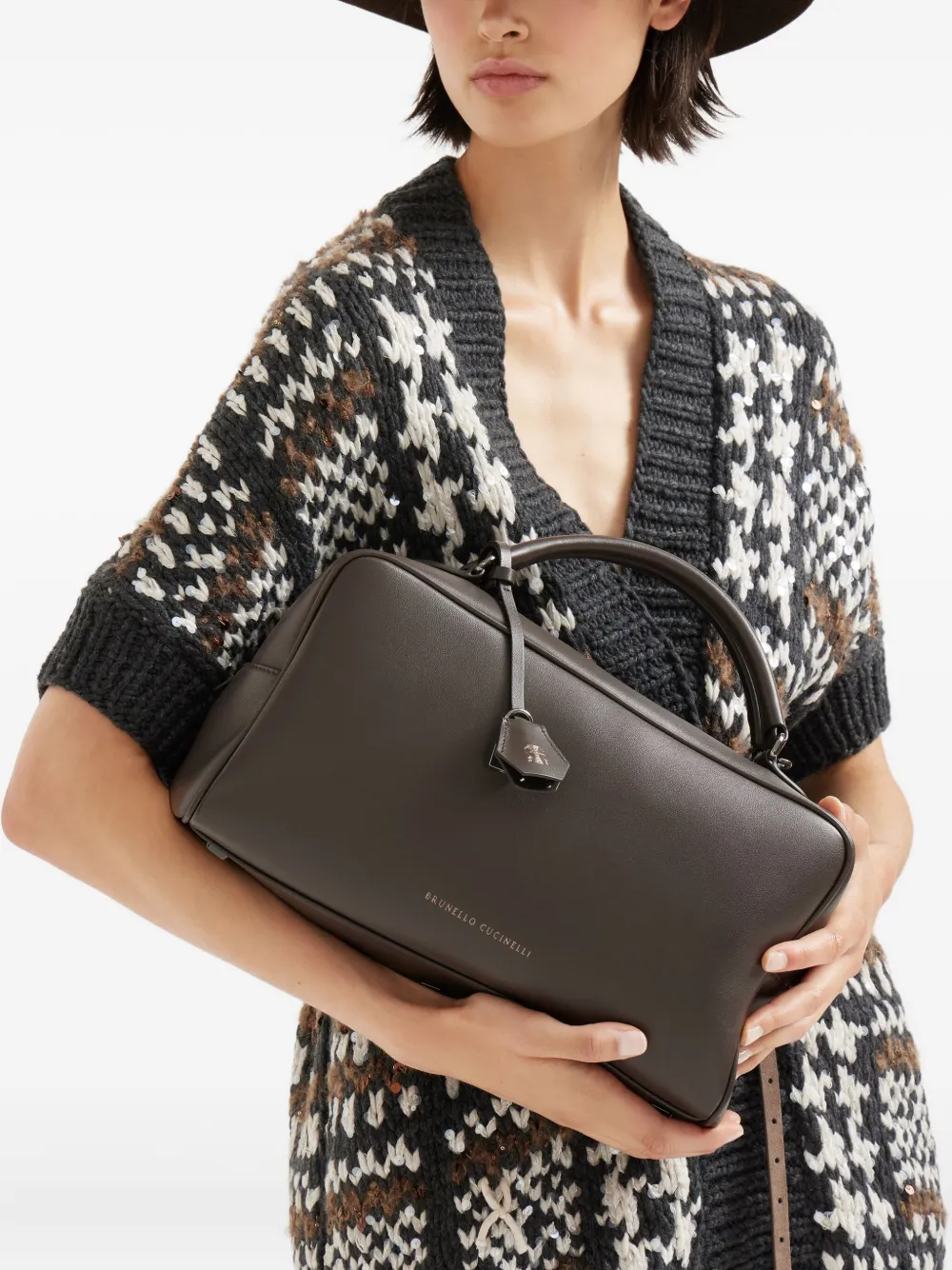 Brunello Cucinelli Boston Explorer shopper Bruin