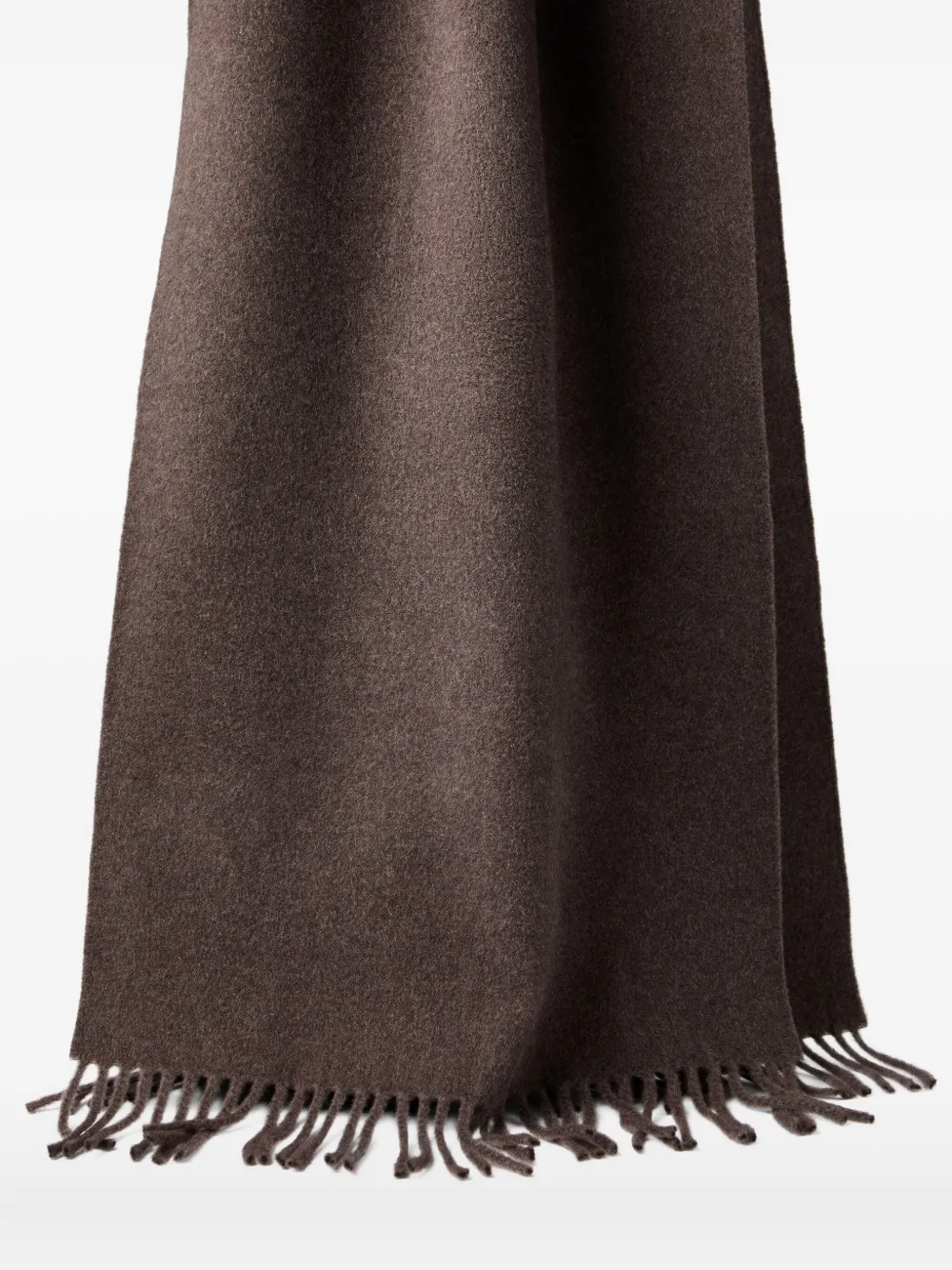 Brunello Cucinelli Fringe Cashmere Scarf In Brown