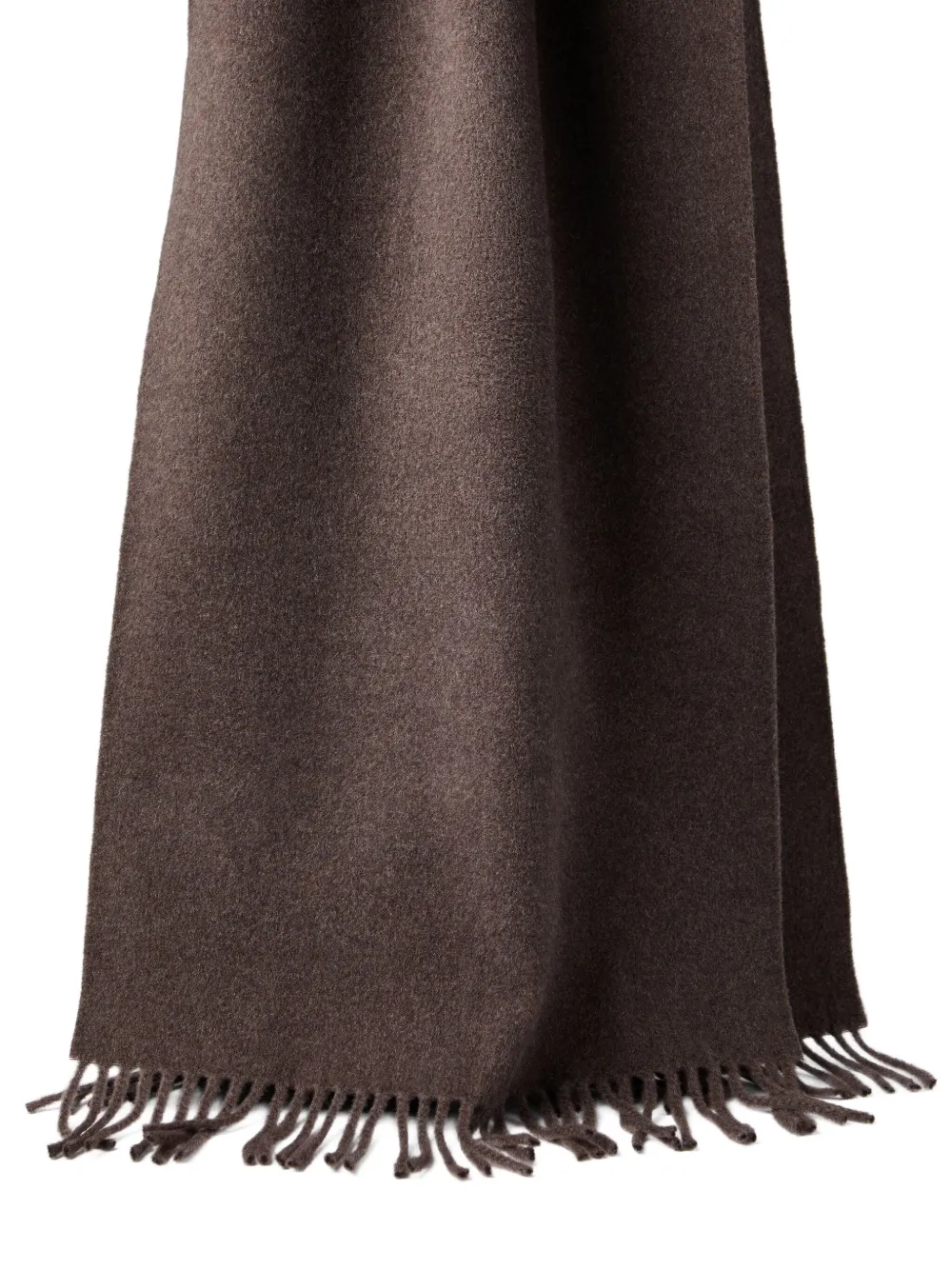 Brunello Cucinelli fringe cashmere scarf - Bruin