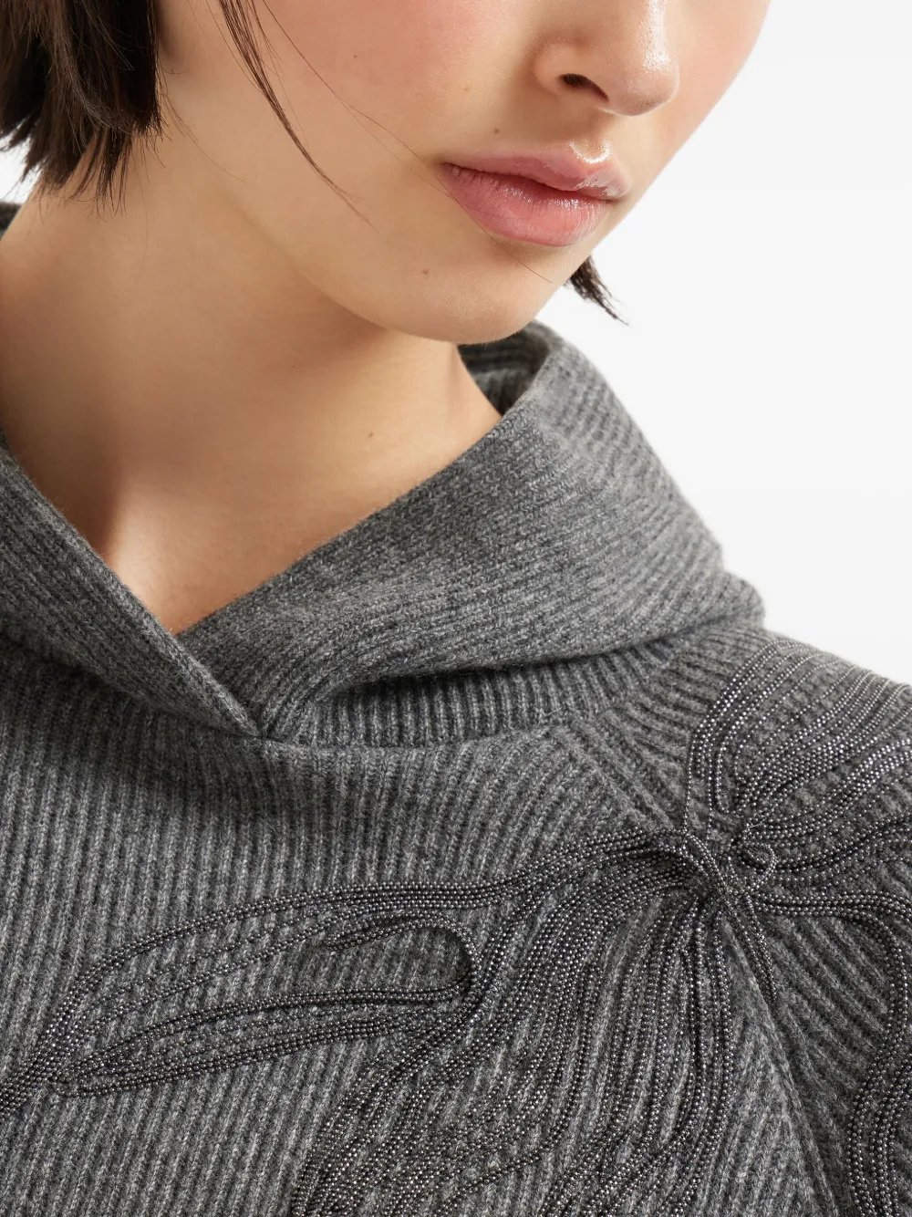 Brunello Cucinelli cashmere hoodie Grijs