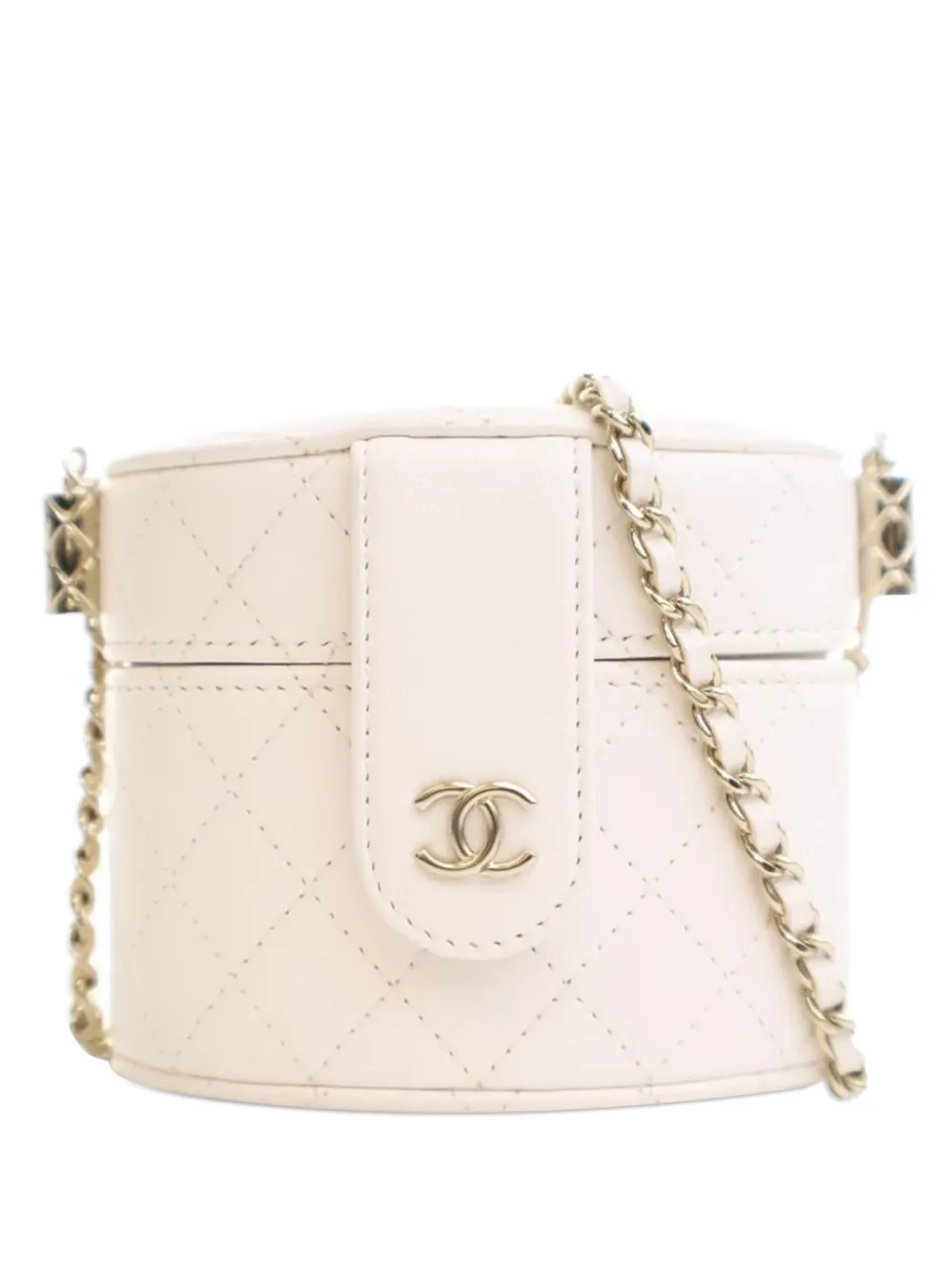 CHANEL Pre-Owned 2021 Mini Quilted Lambskin CC Allure Case vanity bag CHANEL Pre-Owned 2021 Mini Quilted Lambskin CC Allure Case vanity bag